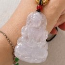 Type A Icy White Jadeite Jade Taral Pendant Grade A Myanmar White Jade Taral