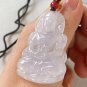 Type A Icy White Jadeite Jade Taral Pendant Grade A Myanmar White Jade Taral
