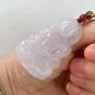Type A Icy White Jadeite Jade Taral Pendant Grade A Myanmar White Jade Taral