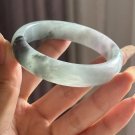57.8 mm Type A Jadeite Jade Bangle Grade A Burma Old Pit Icy Black-bone Chicken Jade Bangle