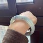 57.8 mm Type A Jadeite Jade Bangle Grade A Burma Old Pit Icy Black-bone Chicken Jade Bangle