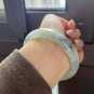 57.8 mm Type A Jadeite Jade Bangle Grade A Burma Old Pit Icy Black-bone Chicken Jade Bangle