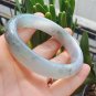 57.8 mm Type A Jadeite Jade Bangle Grade A Burma Old Pit Icy Black-bone Chicken Jade Bangle
