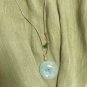 Type A Myanmar Icy White Jadeite Jade Necklace Grade A Icy White Jade Lucky Buckle Carving Pendant