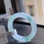 US6 Type A Highly-translucent  Green Jadeite Jade Band Ring Grade A Icy Jade Ring