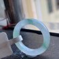 US6 Type A Highly-translucent  Green Jadeite Jade Band Ring Grade A Icy Jade Ring
