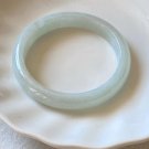 56.0mm Type A Icy White Jadeite Jade Bangle Grade A Myanmar White Jade Bracelet