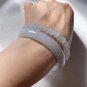 56.0mm Type A Icy White Jadeite Jade Bangle Grade A Myanmar White Jade Bracelet