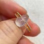 US 8 Highly-translucent Colorless Jadeite Jade Ring 18K Solid Yellow Gold & Grade A Jade Gourd Ring