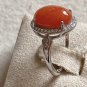 Natural Myanmar Icy Red Jadeite Jade Ring Certified Grade A Natural Icy Red Jadeite Jade Ring