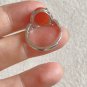 Natural Myanmar Icy Red Jadeite Jade Ring Certified Grade A Natural Icy Red Jadeite Jade Ring