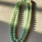 7.8mm Type A Icy Pale Green Jadeite Jade Beaded Necklace Grade A Icy Pale Green Jade Long Necklace