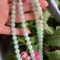 7.8mm Type A Icy Pale Green Jadeite Jade Beaded Necklace Grade A Icy Pale Green Jade Long Necklace