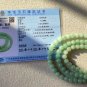 7.8mm Type A Icy Pale Green Jadeite Jade Beaded Necklace Grade A Icy Pale Green Jade Long Necklace