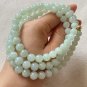 7.8mm Type A Pale Green Jadeite Jade Beaded Necklace Grade A Myanmar Pale Green Jade Long Necklace