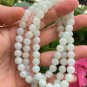 7.8mm Type A Pale Green Jadeite Jade Beaded Necklace Grade A Myanmar Pale Green Jade Long Necklace