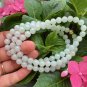 7.8mm Type A Pale Green Jadeite Jade Beaded Necklace Grade A Myanmar Pale Green Jade Long Necklace