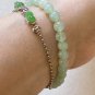 Type A Icy Pale Green Jadeite Jade Beaded Bracelet Grade A Myanmar  Icy Pale Green  Jade  Bracelet