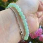 Type A Icy Pale Green Jadeite Jade Beaded Bracelet Grade A Myanmar  Icy Pale Green  Jade  Bracelet