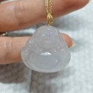Type A Icy White Jadeite Jade Buddha Pendant Grade A Myanmar Old Pit Highly-translucent Jade Buddha