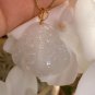 Type A Icy White Jadeite Jade Buddha Pendant Grade A Myanmar Old Pit Highly-translucent Jade Buddha