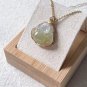 Type A Non-heated Yellow Jadeite Jade Buddha Pendant 18K Solid Rose Gold Grade A Yellow Jade Buddha