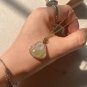 Type A Non-heated Yellow Jadeite Jade Buddha Pendant 18K Solid Rose Gold Grade A Yellow Jade Buddha