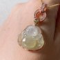 Type A Non-heated Yellow Jadeite Jade Buddha Pendant 18K Solid Rose Gold Grade A Yellow Jade Buddha
