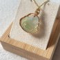 Type A Non-heated Yellow Jadeite Jade Buddha Pendant 18K Solid Rose Gold Grade A Yellow Jade Buddha