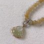 Type A Non-heated Yellow Jadeite Jade Buddha Pendant 18K Solid Rose Gold Grade A Yellow Jade Buddha