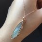 Type A Highly-translucent Green Jadeite Jade Pendant 18K Solid Rose Gold & Icy Green Jade Pendant