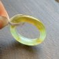US6 Type A icy Yellow Jadeite Jade Ring Grade A  Natural Myanmar Icy Old Pit Icy Yellow Jade Ring