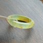US6 Type A icy Yellow Jadeite Jade Ring Grade A  Natural Myanmar Icy Old Pit Icy Yellow Jade Ring