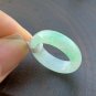 Type A Translucent Green Jadeite jade Band Ring Grade A Myanmar Icy Green Jade Ring