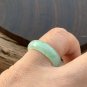 Type A Translucent Green Jadeite jade Band Ring Grade A Myanmar Icy Green Jade Ring