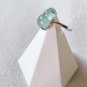 Type A Blue Jadeite Jade Ring 18K Solid White Gold & Grade A Icy Pale Blue Jade Gourd Ring
