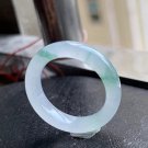 7 3/4 Type A Highly-translucent Jadeite Jade Band Ring Grade A Myanmar Green Jade Ring