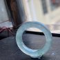 US 6 3/4 Type A Jadeite Jade Band Ring Grade A Myanmar Icy Greenish Jade Ring