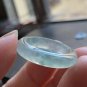 US 6 3/4 Type A Jadeite Jade Band Ring Grade A Myanmar Icy Greenish Jade Ring