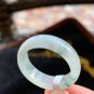 US9 Type A Icy Jadeite Jade Band Ring  Grade A Natural Myanmar Translucent Green Jade Ring