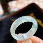 US9 Type A Icy Jadeite Jade Band Ring  Grade A Natural Myanmar Translucent Green Jade Ring