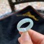 US9 Type A Icy Jadeite Jade Band Ring  Grade A Natural Myanmar Translucent Green Jade Ring