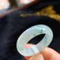 US9 Type A Icy Jadeite Jade Band Ring  Grade A Natural Myanmar Translucent Green Jade Ring