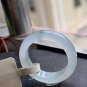 US 8 Type A Highly-translucent Jadeite Jade Ring Grade A Icy White Jadeite Greenish Ring