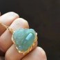 Type A Green Jadeite Jade  Buddha Pendant 18K Solid Yellow Gold & Myanmar Icy Green Jade Buddha