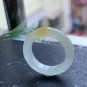 US 6.5 Type A Icy Yellow Jadeite Jade Band Ring Grade A Myanmar Yellow Jade Ring