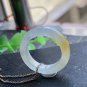 US 6.5 Type A Icy Yellow Jadeite Jade Band Ring Grade A Myanmar Yellow Jade Ring