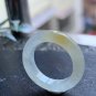US 6.5 Type A Icy Yellow Jadeite Jade Band Ring Grade A Myanmar Yellow Jade Ring