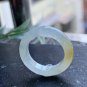 US 6.5 Type A Icy Yellow Jadeite Jade Band Ring Grade A Myanmar Yellow Jade Ring