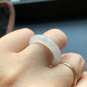 5.5 Type A Icy White Jadeite Jade Band Ring Grade A Myanmar Highly-translucent Jade Ring